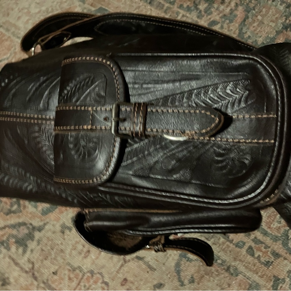 Genuine Leather Handcrafted Backpack - image 4